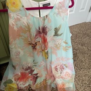 Vince Camuto Pastel Floral Sleeveless Top